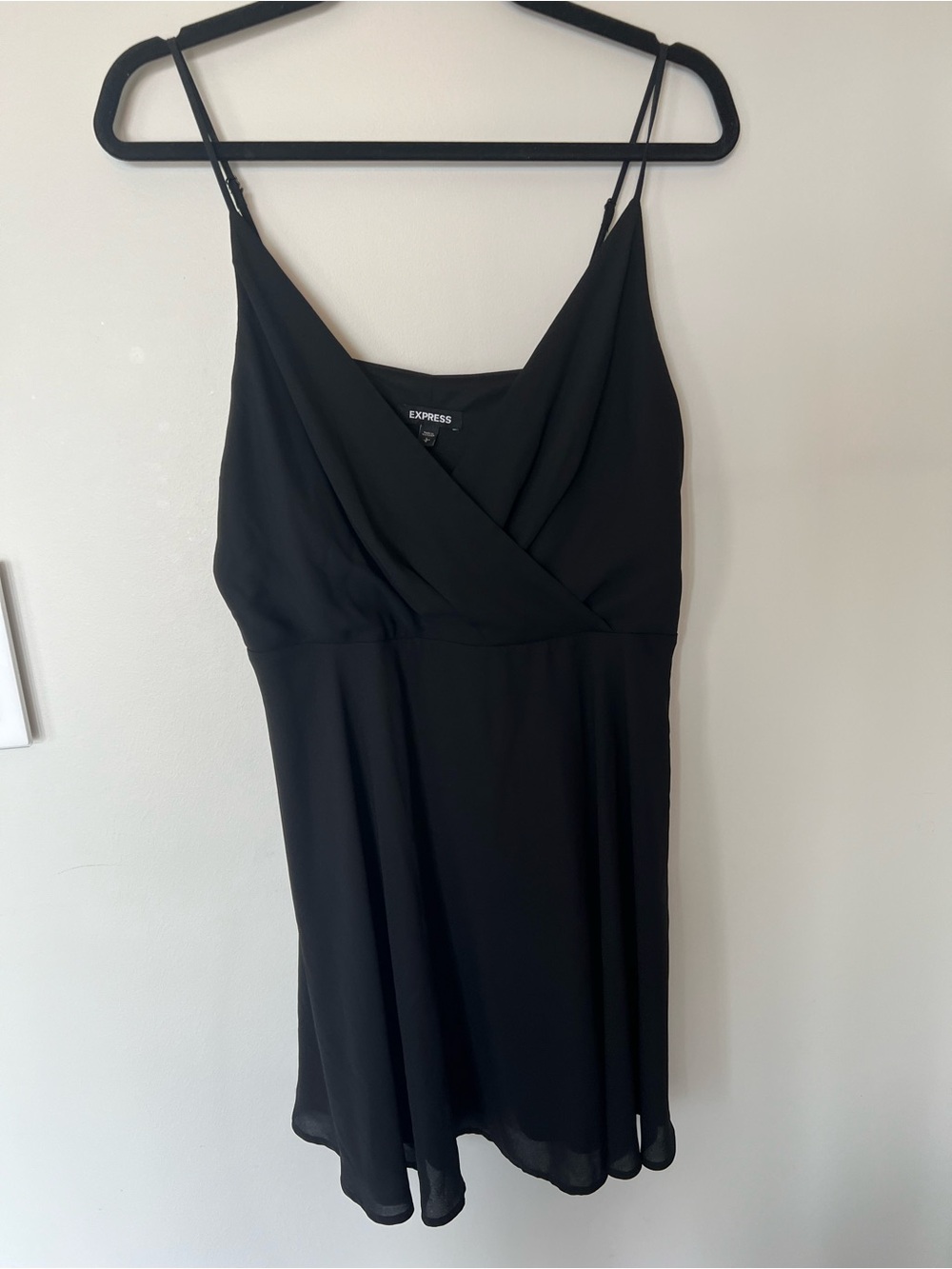 Express Black Spaghetti-Strap Mini Dress